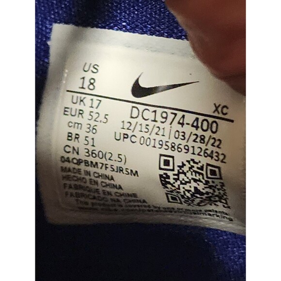 Nike PG 6 Blue Paisley Mens Basketball Shoes Size 18